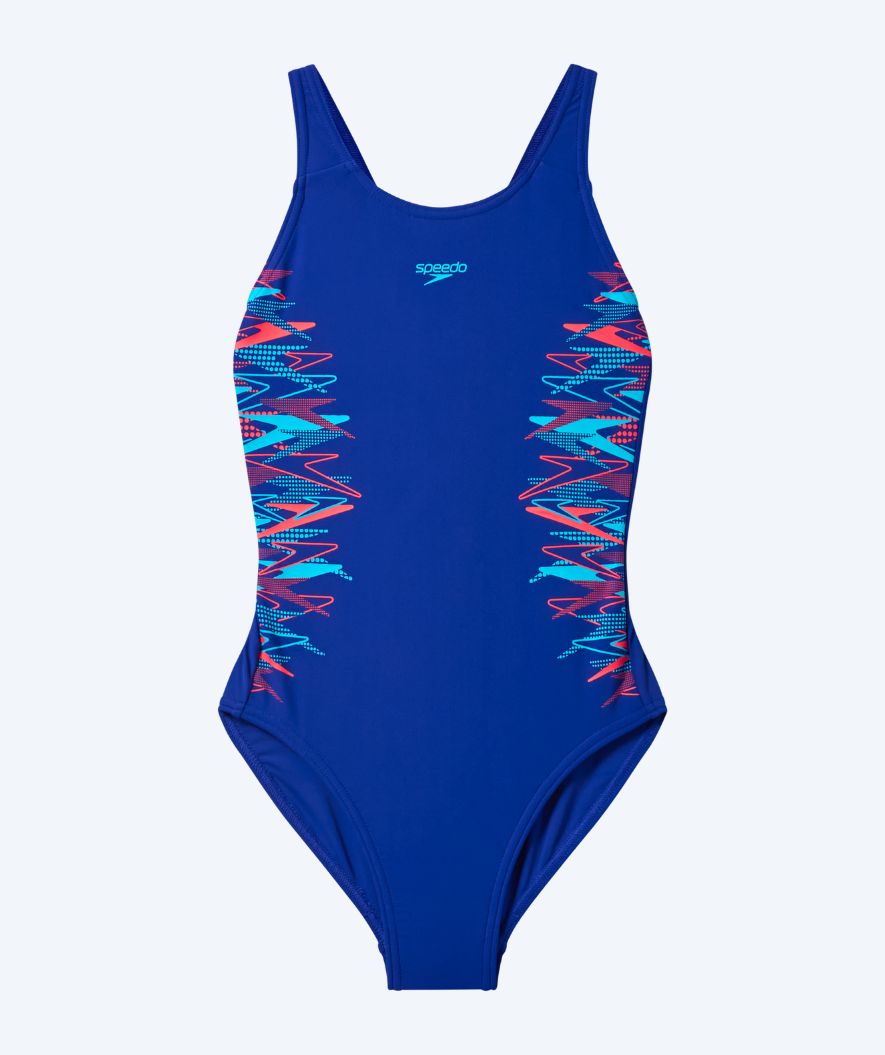 Speedo baddräkt för flickor - Placement Muscleback - Mörkblå/Ljusblå