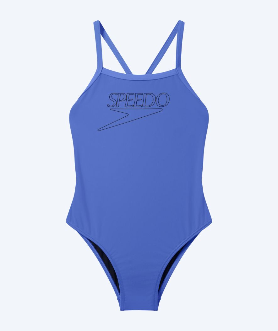 Speedo baddräkt för flickor - Endurance Logo Thinstrap - Lila