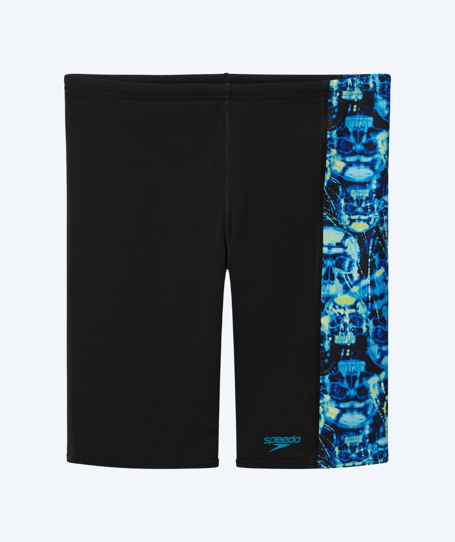Speedo långa badbyxor för pojkar - Print Panel - Svart/Blå