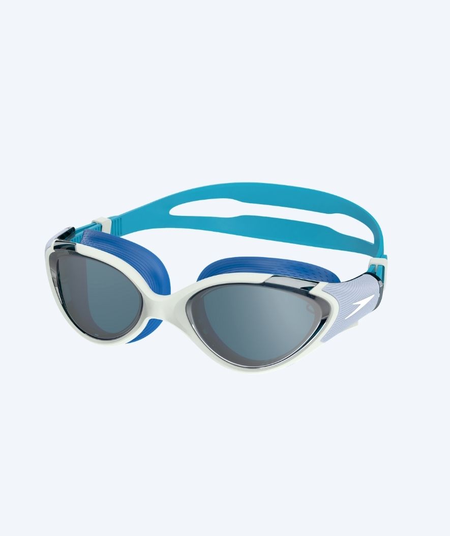 Speedo motionssimglasögon för dam - Biofuse 2.0 Mirror - Mörkblå/Ljusblå