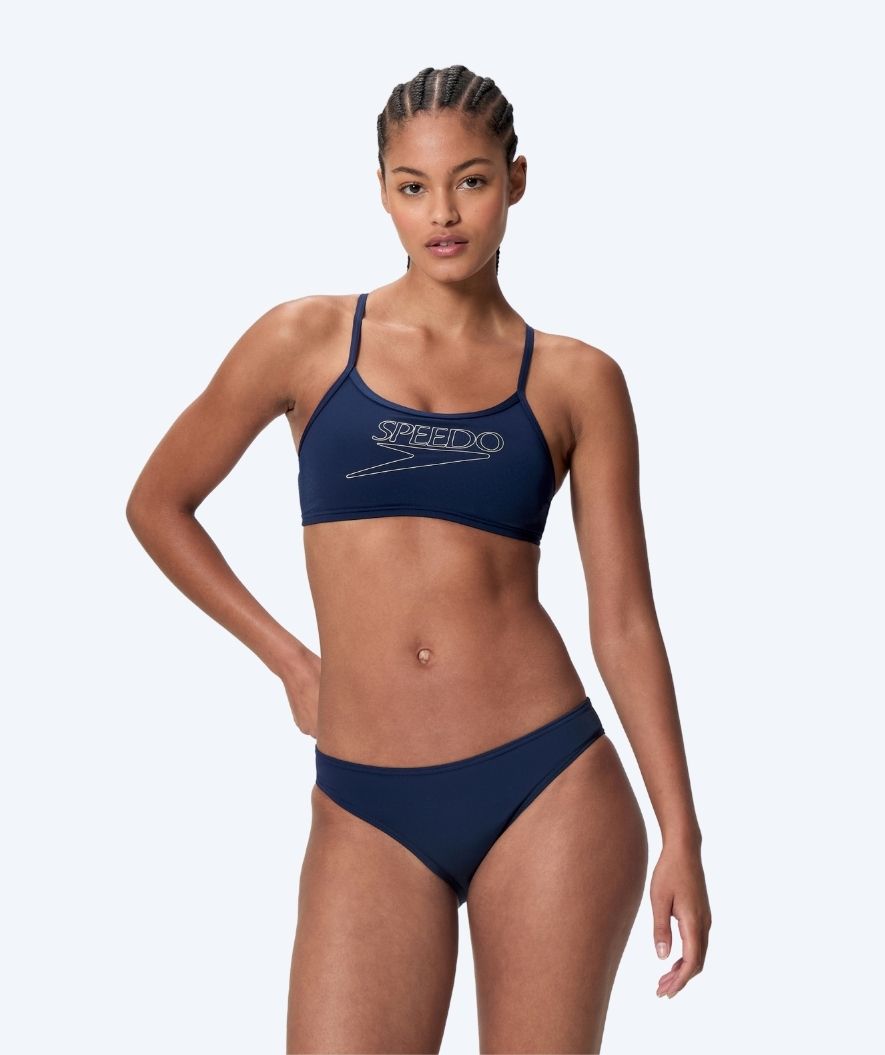 Speedo bikini för damer - Endurance Logo Thin Strap - Mörkblå