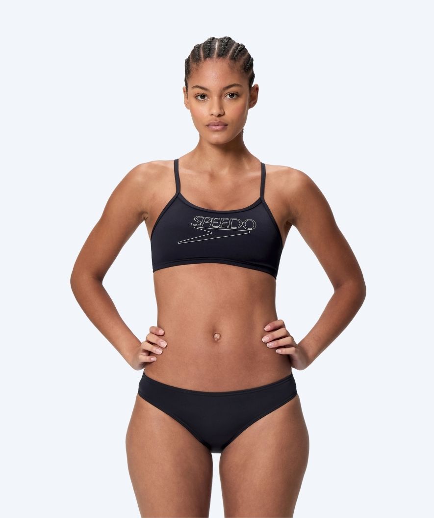 Speedo bikini för damer - Endurance Logo Thin Strap - Svart