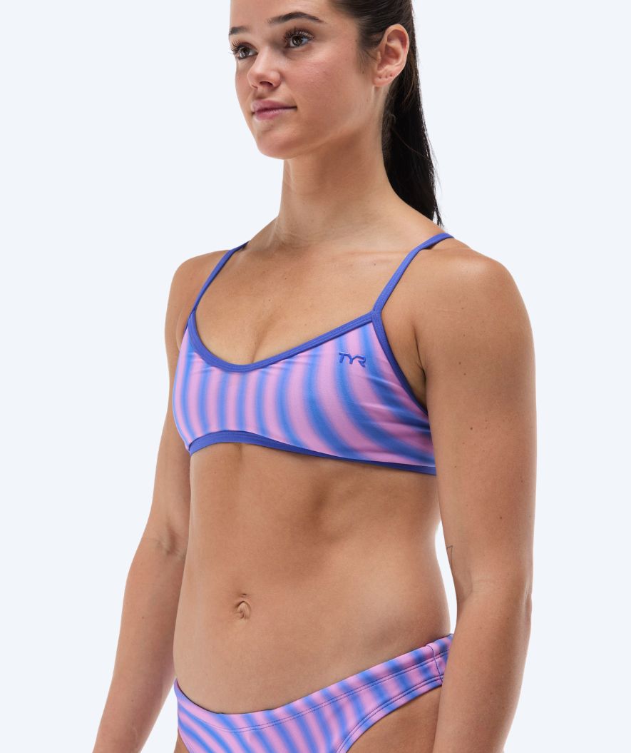 TYR bikinioverdel för dam - Durafast Elite Trinity Bezold - Ljusrosa/Blå