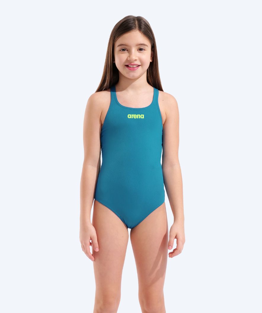 Arena baddräkt för flickor - Team Swim Pro Solid - Blå