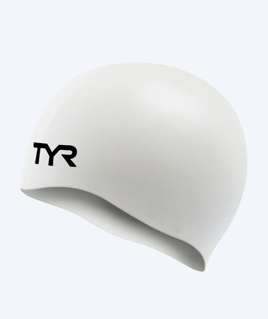 TYR badmössa för junior (8-16) - Silicone - Vit