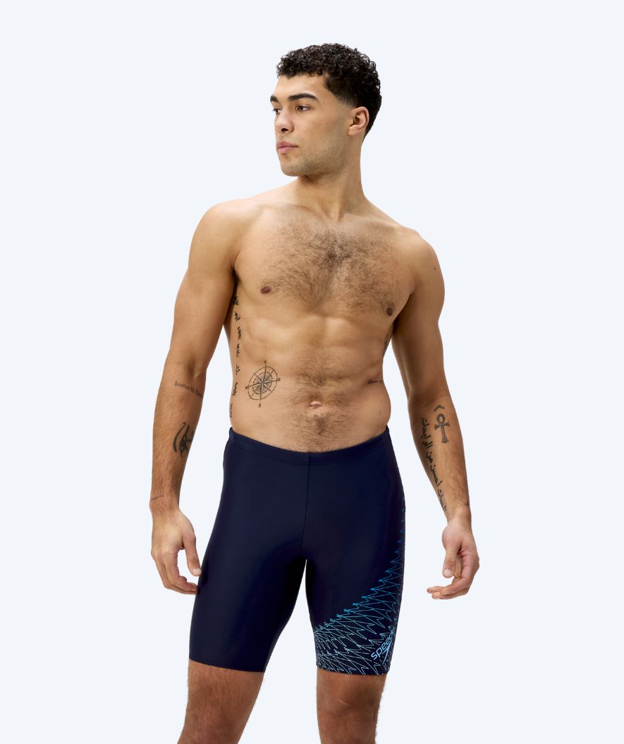 Speedo långa badbyxor för herr - Medley Logo - Mörkblå