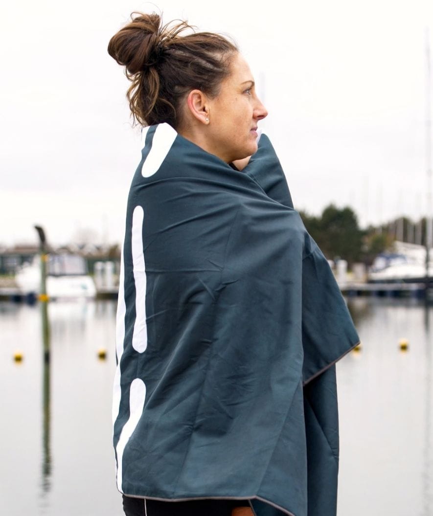 Watery microfiber handduk (160 x 80 cm) - Eco Nebraska - Mörkblå