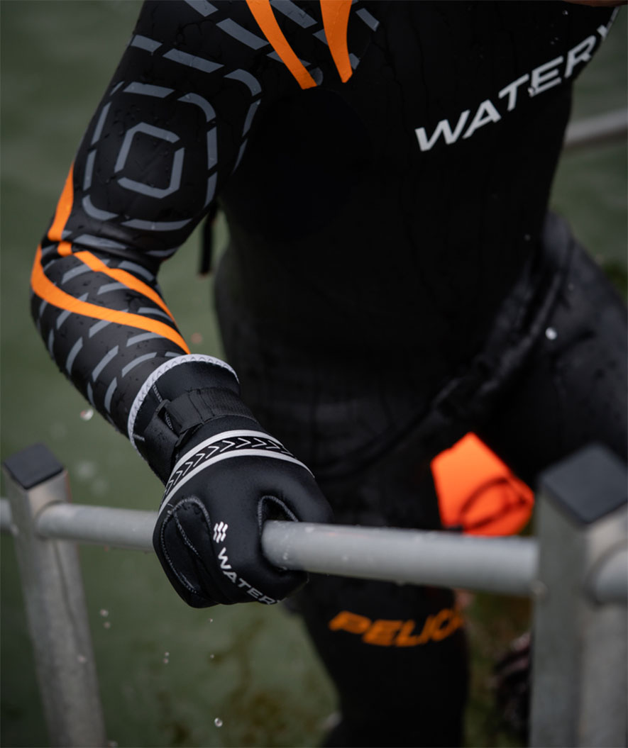 Watery neoprenhandskar - Reptile (3 mm) - Svart