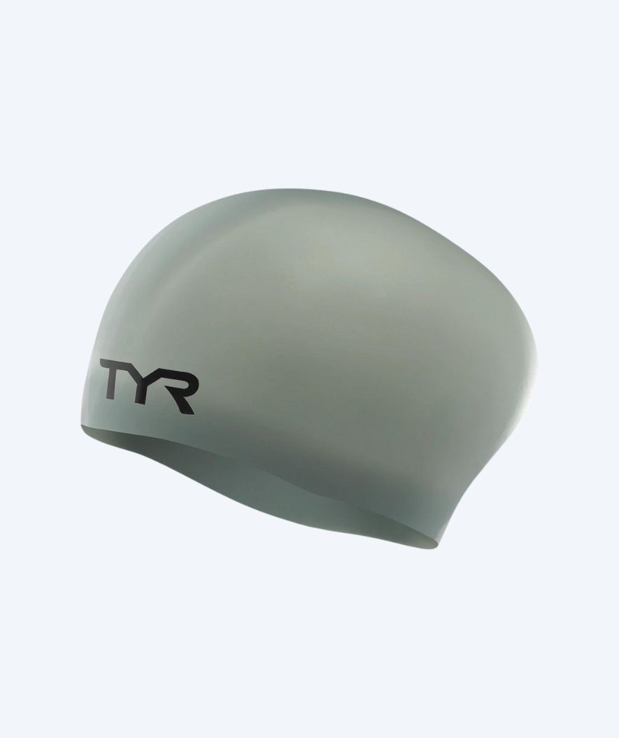 TYR badmössa för långt hår - Silicone - Grå
