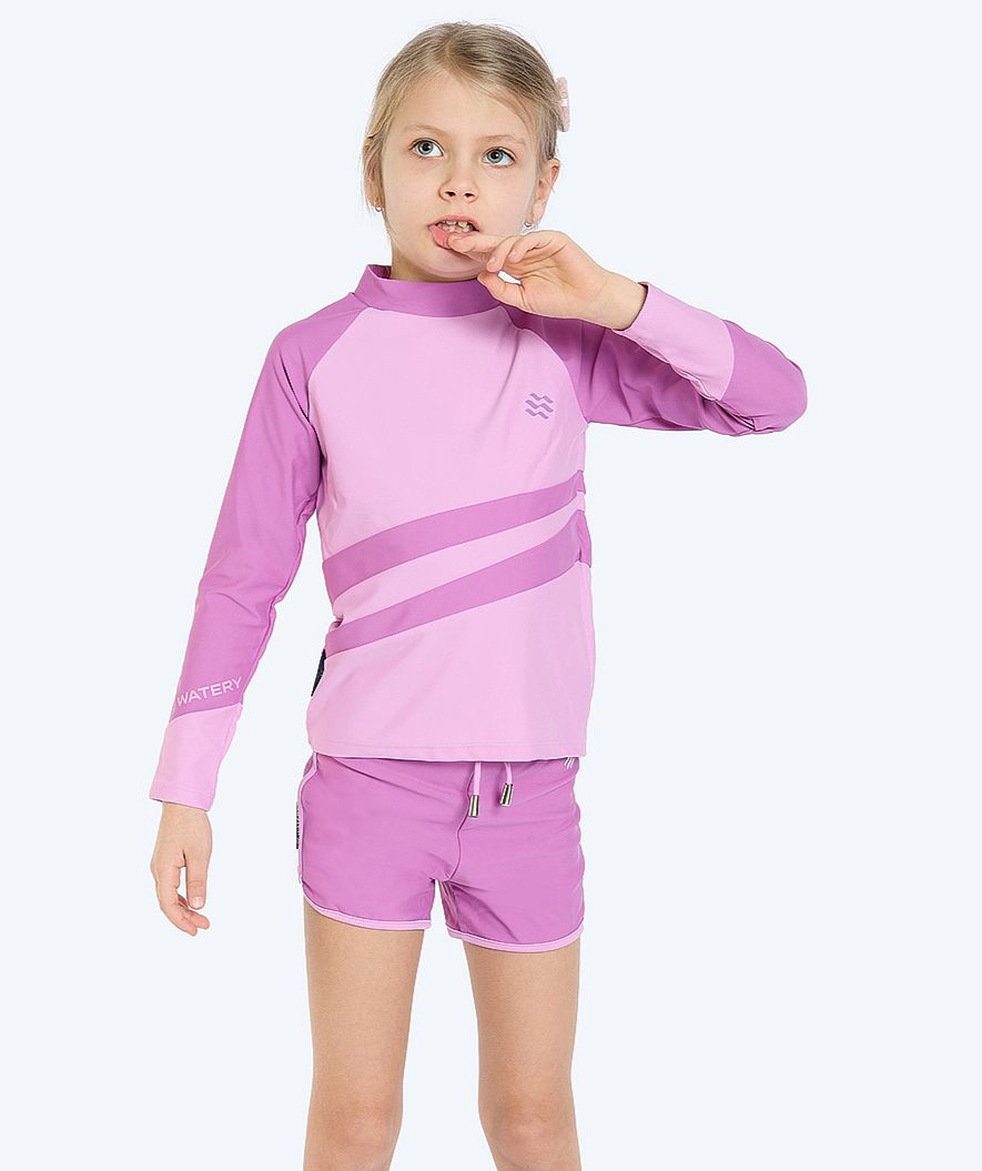 Watery UV-tröja för barn - Manami Långärmad Rashguard - Atlantic Purple