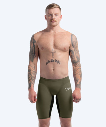 Speedo tävlingsbadbyxor för herr - LZR Pure Valor 2.0 - Grön/svart