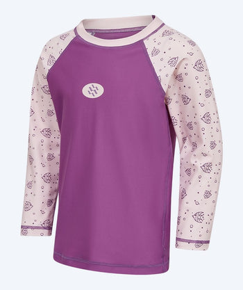 Watery UV-tröja för barn - Brandman Långärmad Rashguard - Rosa/lila