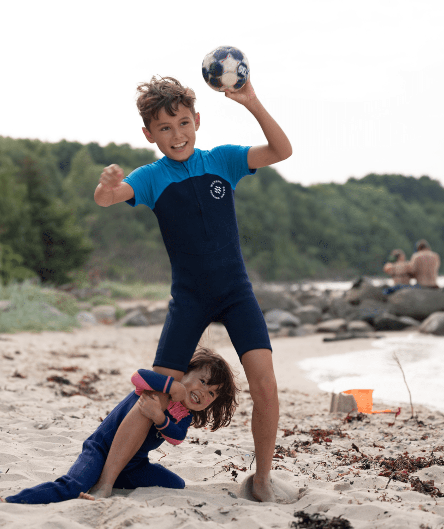 Watery UV-våtdräkt för barn - Calypso Shorty - Mörkblå