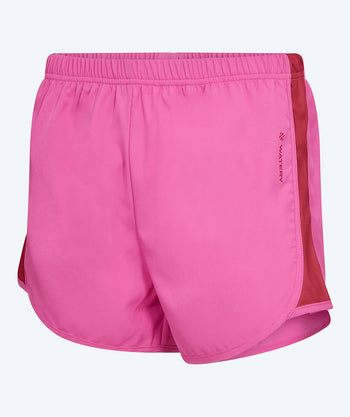 Watery badshorts för dam - Aiko - Rosa/Mörkröd