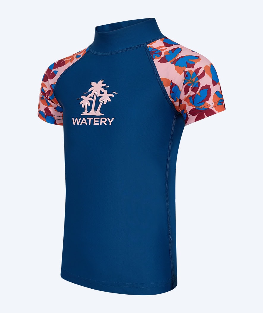 Watery UV-tröja för barn - Osiris Kortärmad Rashguard - Ljusrosa/mörkblå