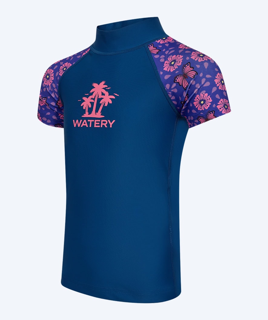 Watery UV-tröja för barn - Osiris Kortärmad Rashguard - Lila/mörkblå