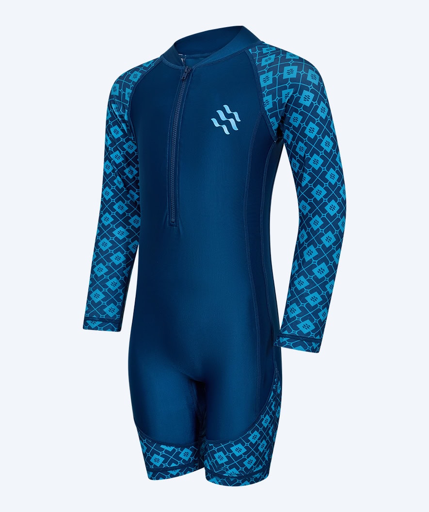 Watery UV-dräkt för barn - Athena Långärmad Rashguard - Mörkblå