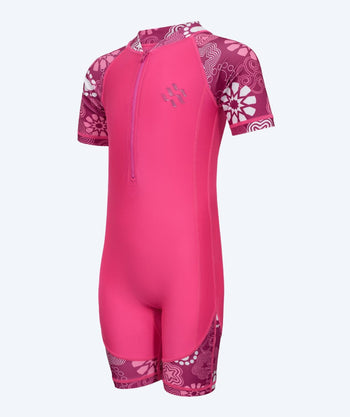 Watery UV-dräkt för barn - Athena Kortärmad Rashguard - Rosa