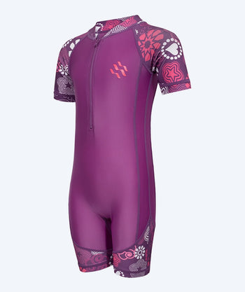 Watery UV-dräkt för barn - Athena Kortärmad Rashguard - Lila