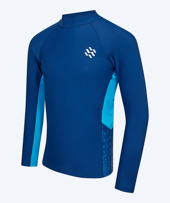 Watery UV-tröja for herr - Scylla Långärmad Rashguard - Mörkblå/ljusblå