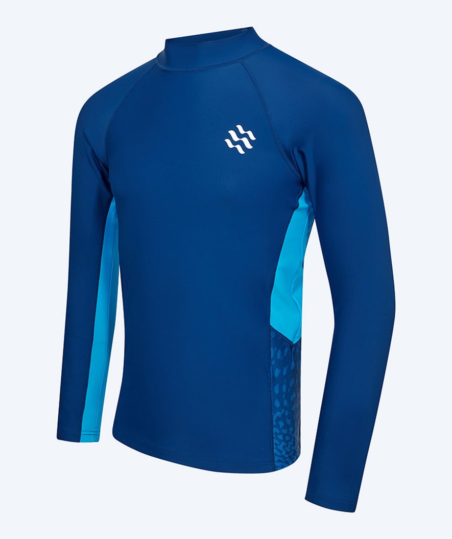 Watery UV-tröja for herr - Scylla Långärmad Rashguard - Mörkblå/ljusblå