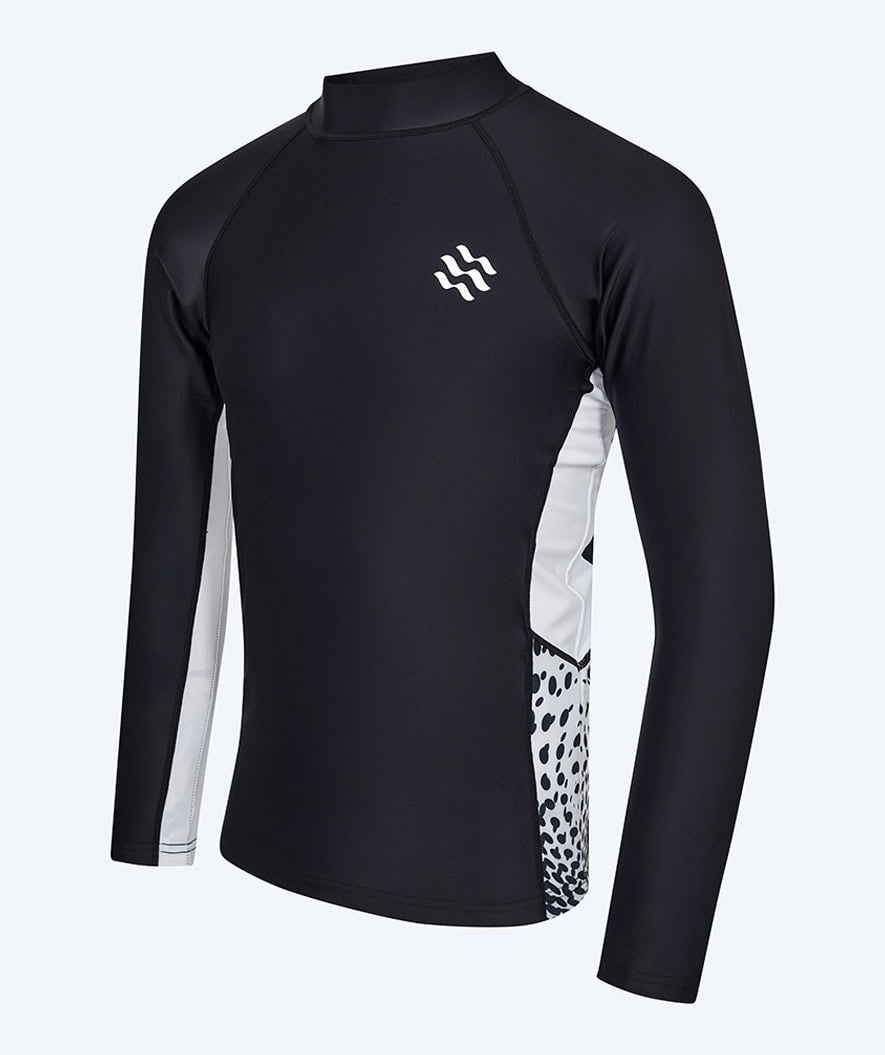 Watery UV-tröja for herr - Scylla Långärmad Rashguard - Svart/vit