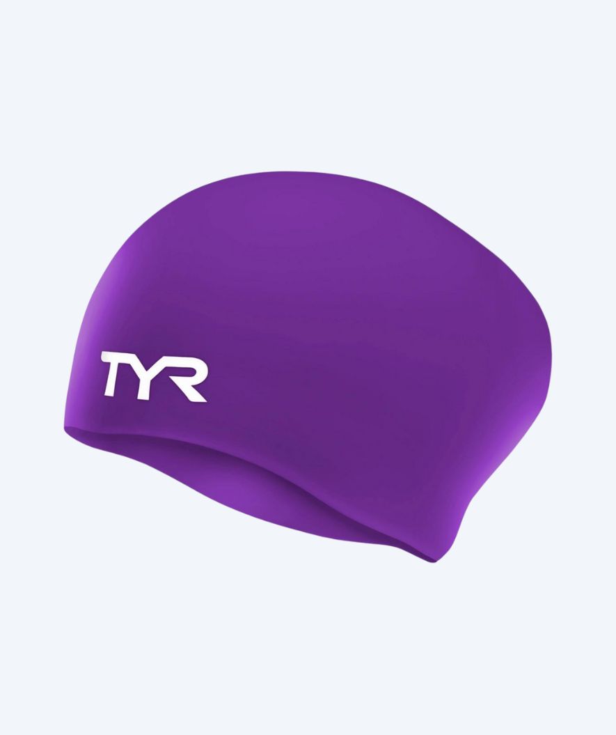 TYR badmössa för långt hår - Silicone - Lila