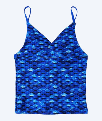 Fin Fun tankini top för barn - Arctic Blue
