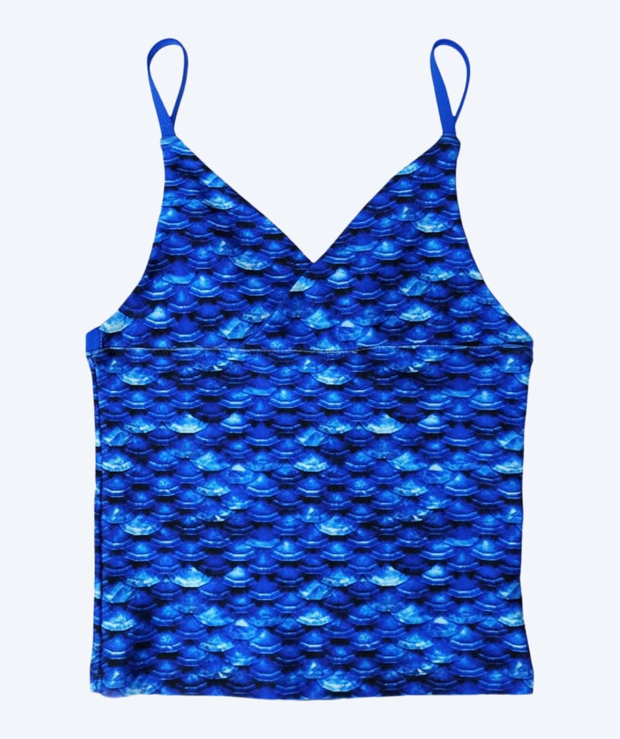 Fin Fun tankini top för barn - Arctic Blue