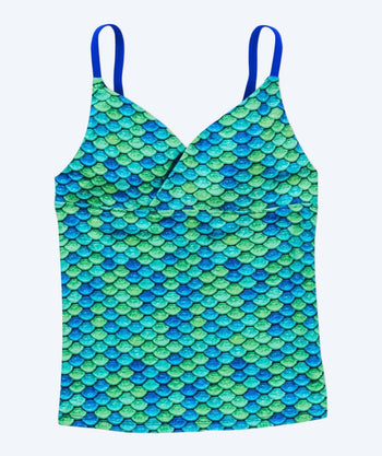 Fin Fun tankini top för barn - Aussie Green