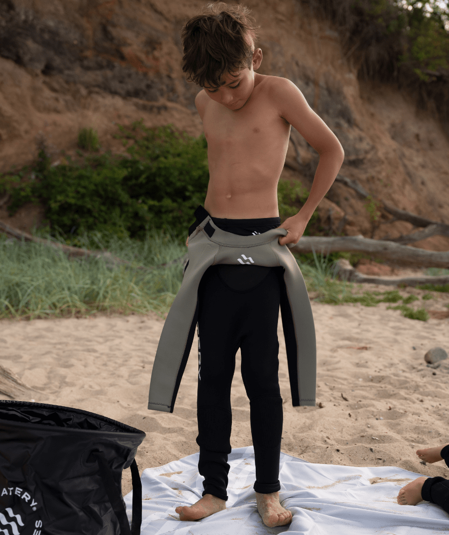 Watery våtdräkt för barn - Gecko (3mm) - Brun