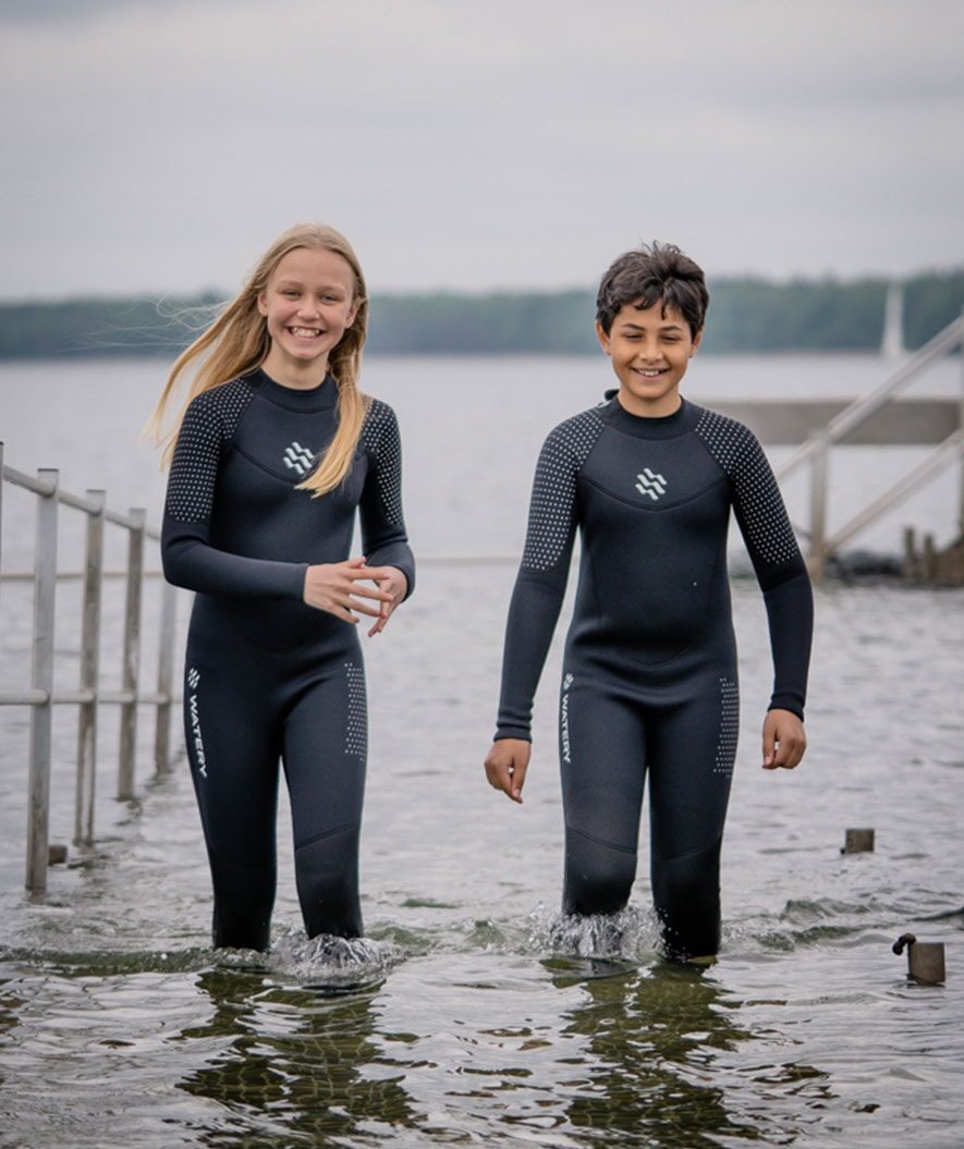 Watery våtdräkt för barn - Hedgehog (3mm) - Svart