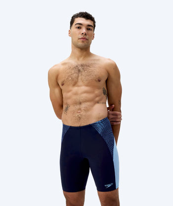 Speedo långa badbyxor för herr - Endurance Max Splice - Mörkblå/ljusblå