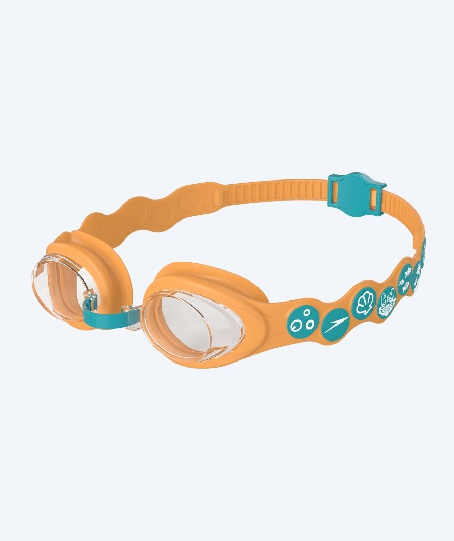 Speedo simglasögon för barn (3-6) - Infant Spot - Orange/grön