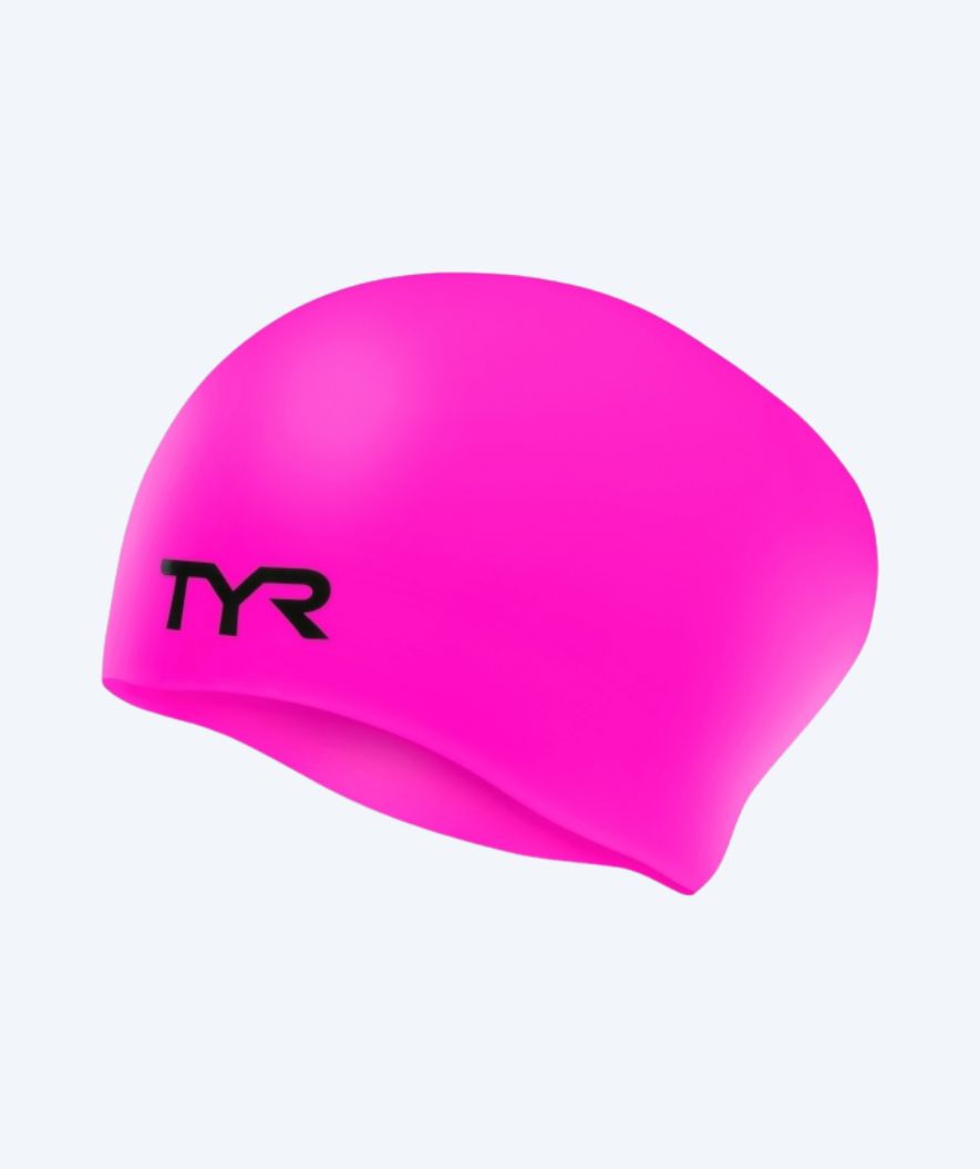 TYR badmössa för långt hår - Silicone - Rosa