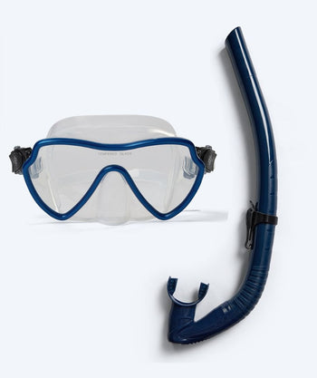 Watery Combo snorkelset för vuxna (+15) - Fraser/Coast - Blå/mörkblå