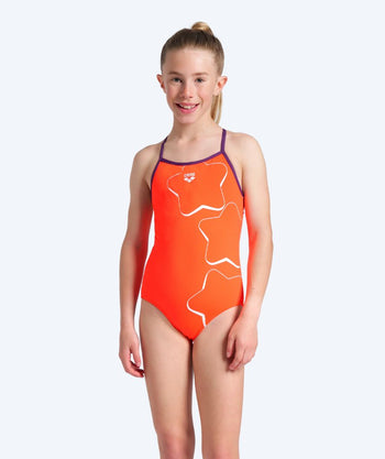 Arena baddräkt för flickor - Pastime - Ljusrosa/lila