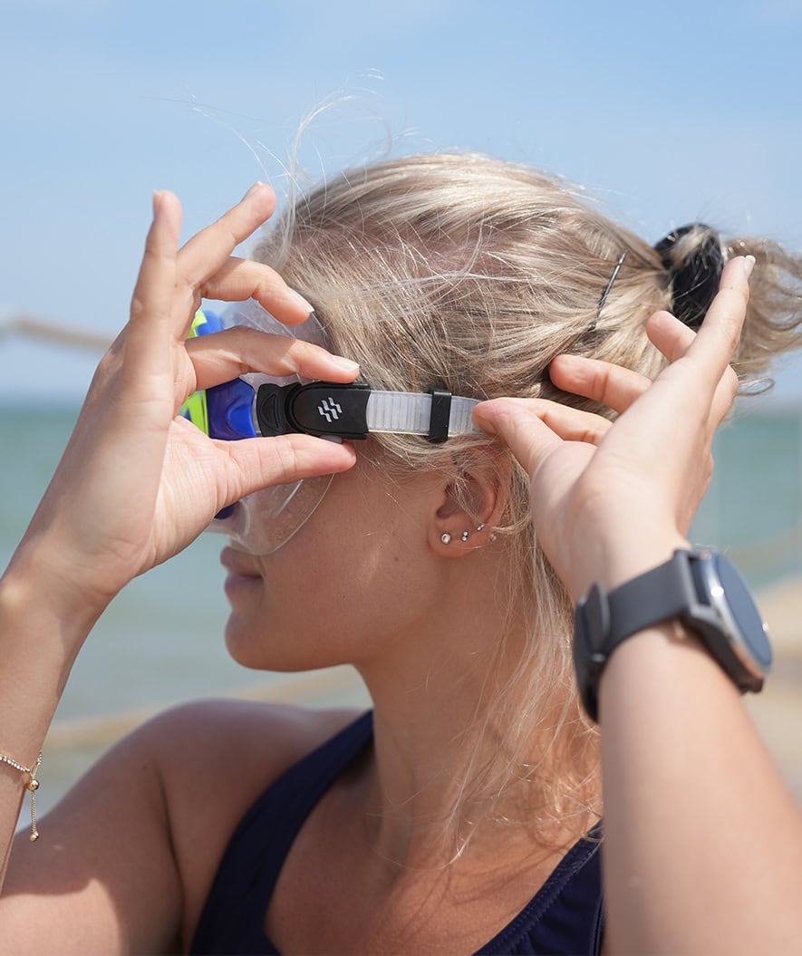 Watery Combo snorkelset för vuxna (från 15 år) - Leach - Blå/gul