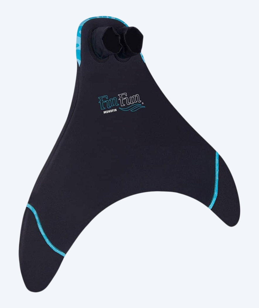 Fin Fun sjöjungfru monofena för barn - Sort/lyseblå