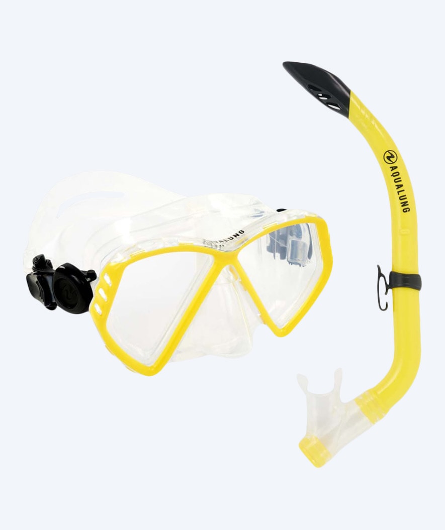 Aqualung Combo snorkelset för junior (8-18) - Combo Cub - Klar/gul