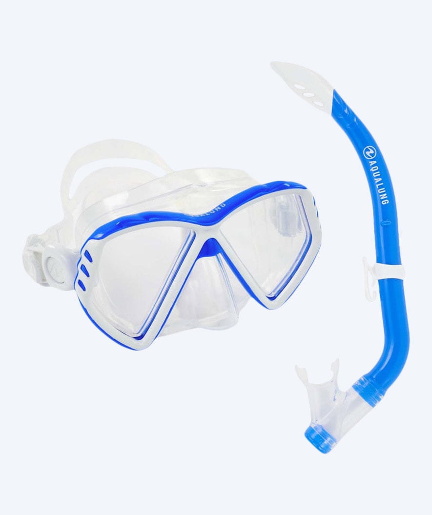 Aqualung Combo snorkelset för junior (8-18) - Combo Cub - Klar/blå