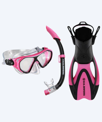 Aqualung snorkelset för barn (8-18) - Dorado II - Rosa/svart