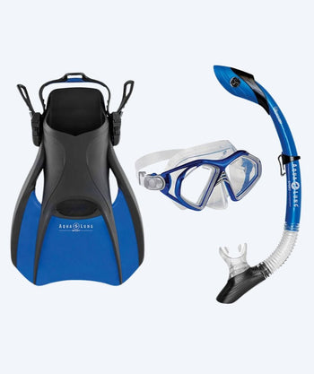 Aqualung snorkelset för vuxna - Trooper - Svart/blå