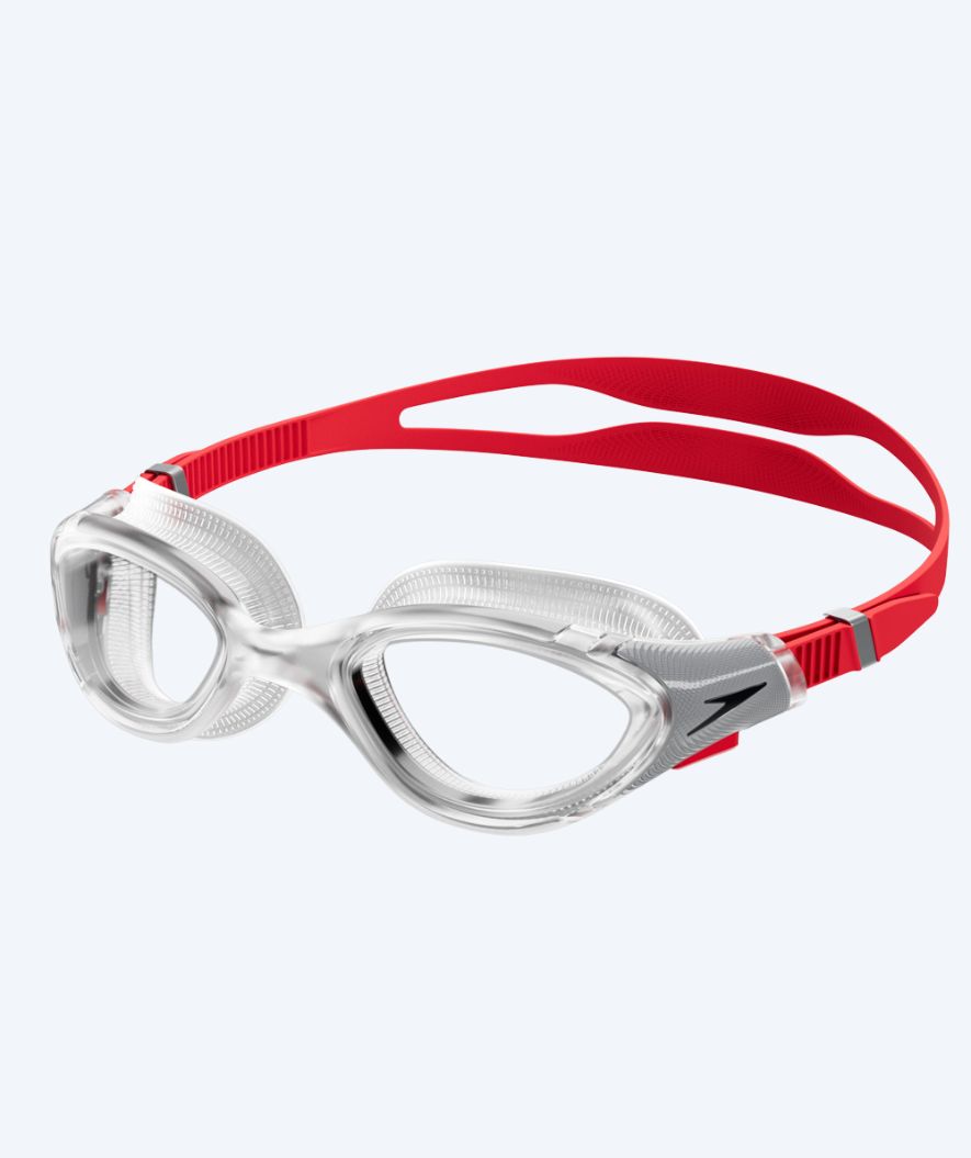 Speedo motionären simglasögon - Biofuse 2.0 - Klar lins (Röd)
