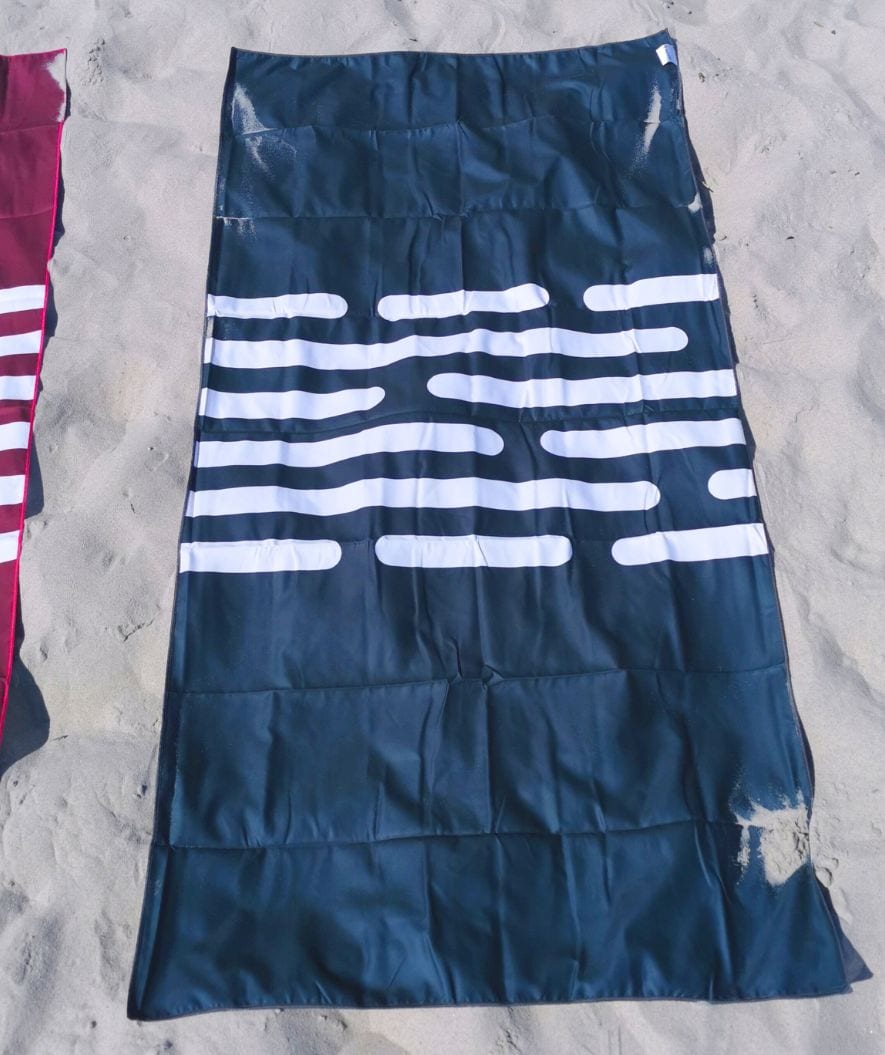 Watery microfiber handduk (160 x 80 cm) - Eco Nebraska - Mörkblå