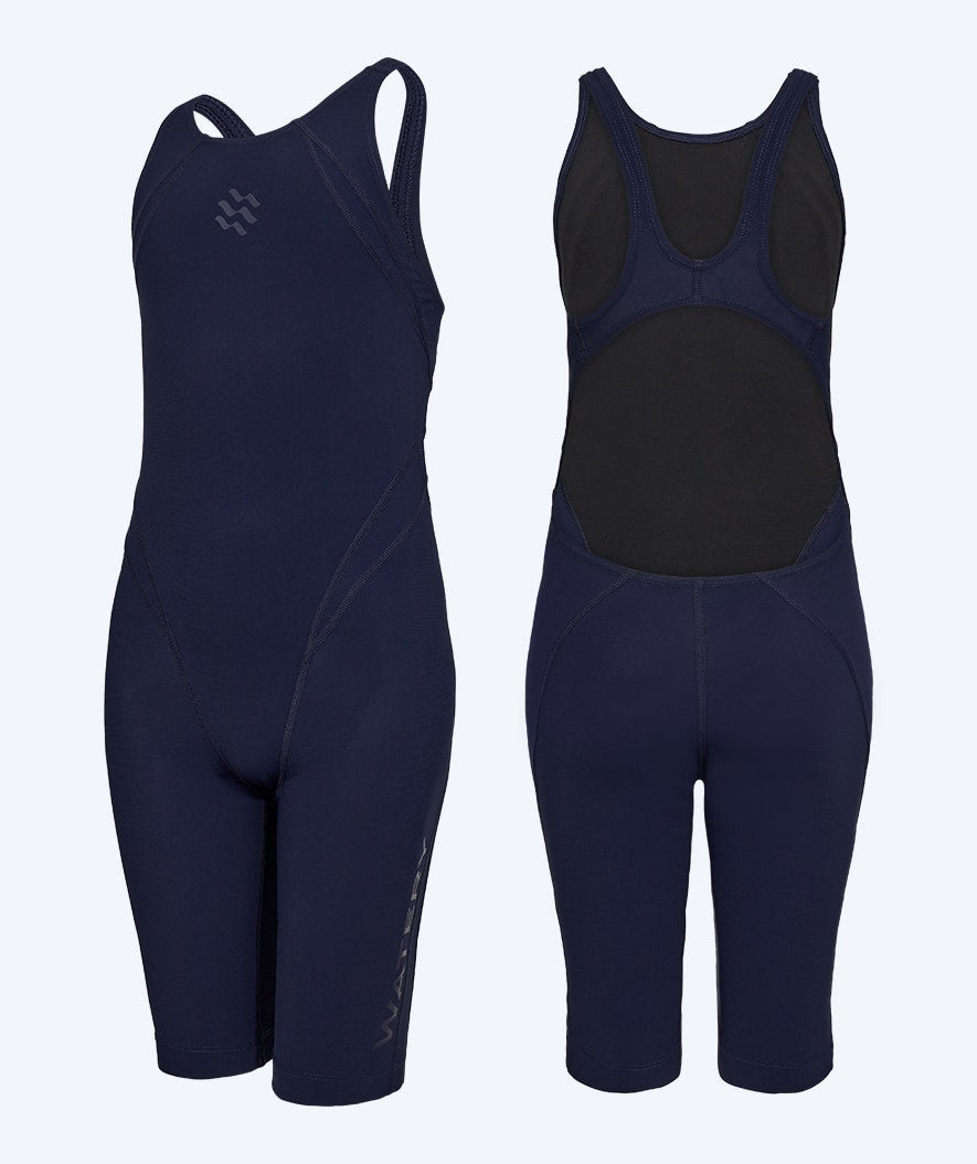 Watery tävlingsbaddräkt för flickor - Rapidskin 2.0 - Mörkblå