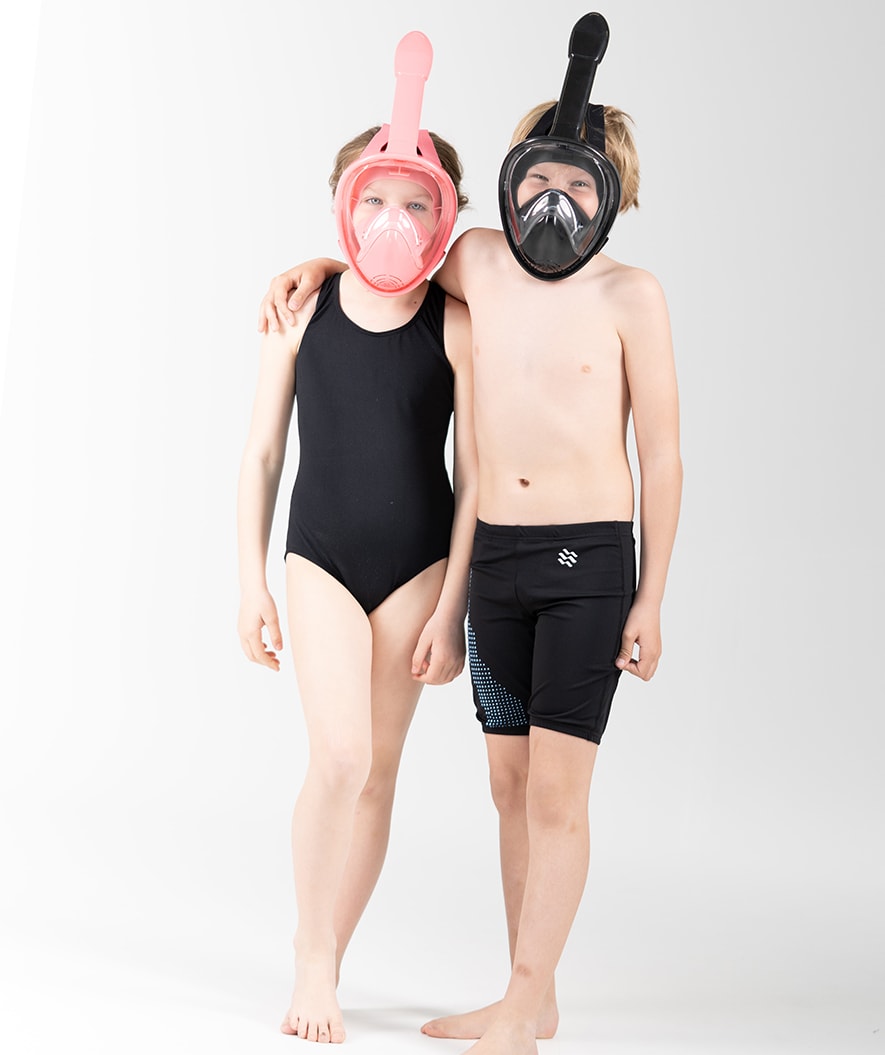 Watery snorkelmask för barn - Oxygen - Svart