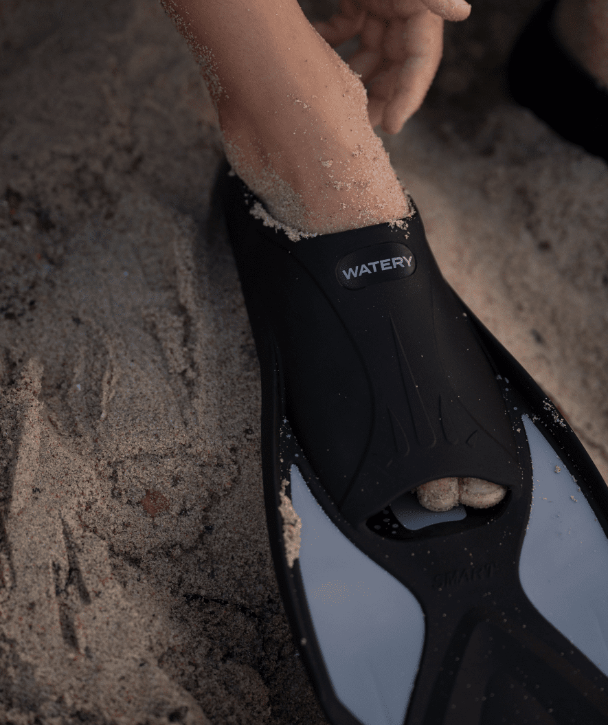 Watery snorkelset för vuxna - Pike/Cliff - Svart