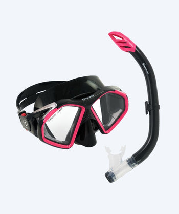 Aqualung Combo snorkelset för vuxna - Combo Hawkeye - Svart/rosa