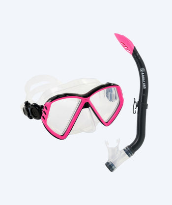 Aqualung Combo snorkelset för junior (8-18) - Combo Cub - Klar/rosa